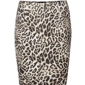 CABI Sophia Ultrasuede Leopard Skirt